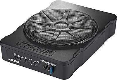 Kicker 51HS10 Hideaway Compact Powered Subwoofer, 10-Inch