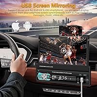 Podofo Single Din Carplay Stereo with 7-inch Touchscreen — image 3