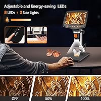 Leipan MS1 Digital Microscope with 7″ LCD Screen, 1500X Magnification — image 6