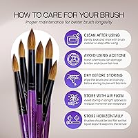 PANA Pure Kolinsky Hair Acrylic Nail Brush Size 14 — image 6