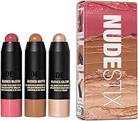 Nudestix Roses & Honey Mini Kit – 3-Piece Blush, Bronzer & Highlighter Set — image 1