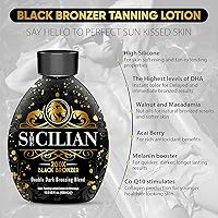 The Sicilian 200X Dark Black Bronzer Tanning Lotion 13.5oz — image 3