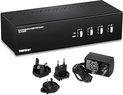 TRENDnet TK-440DP 4-Port Dual Monitor DisplayPort KVM Switch