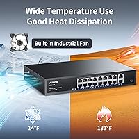 Aumox SG518P 18-Port Gigabit PoE Switch — image 5