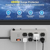 HEZI 20A Power Strip Surge Protector — image 3