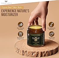 Terra Lotus Organic Grass-Fed Beef Tallow Balm with Raw Honey 4oz Unscented — image 8