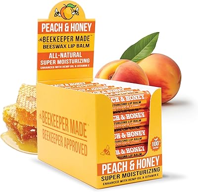 Beessential Beeswax Bulk Lip Balm, Peach, 40 Count