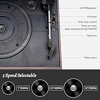 MUSITREND 10-in-1 Record Player with Bluetooth, CD, Cassette, AM/FM Radio — image 3