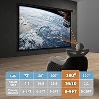 SUPER DEAL 100" 16:10 HD Projection Screen — image 2