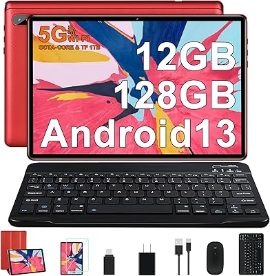 FACETEL Q6 10.1-inch Android Tablet, 12GB RAM, 128GB Storage