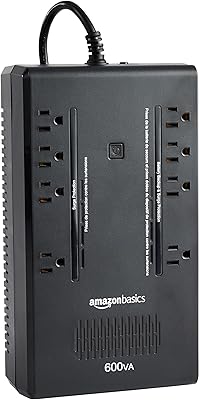 Amazon Basics UPS 600VA/360W Battery Backup & Surge Protector