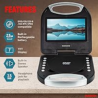 Magnavox MTFT750-BK Portable 7-inch TFT DVD/CD Player — image 2