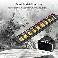 CRST 8 Outlet Heavy Duty Power Strip with Individual Switches — image 8