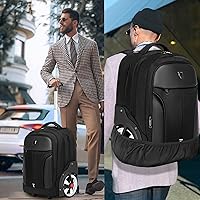 Rolling Waterproof Backpack with Wheels for Business, College, and Travel — image 7
