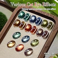 Double Rhythm Cat Eye Gel Nail Polish Set of 6 - Green Navy Blue Black (T6-61) — image 5