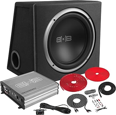Belva BPKG110v2 500W 10” Car Subwoofer with Ported Enclosure and Amplifier