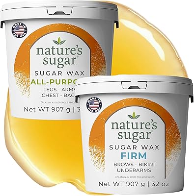 Nature's Sugar Wax Sugaring Paste for Legs, Back, Arms, Chest (1 All Purpose, 1 Firm)