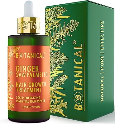 Botanical Hair Growth Treatment Ginger Saw Palmetto Hair Oil 4.2oz
