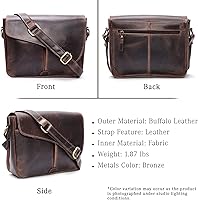 LUXEORIA Leather Messenger Bag for Men & Women — image 7