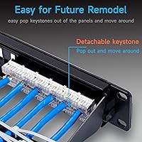 Lysymixs Cat6 Patch Panel 24 Port with Keystone — image 5