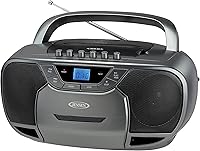Jensen CD-590 1-Watt Portable Stereo CD and Cassette Player/Recorder with AM/FM Radio and Bluetooth — image 1