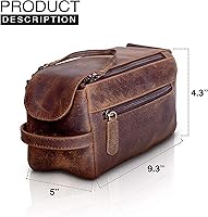 KomalC Premium Buffalo Leather Toiletry Bag — image 6