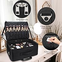 MONSTINA Rolling Makeup Train Case with 4 Wheels — image 6