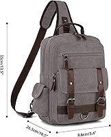 Vintage Messenger Bag Canvas Backpack for Travel - Men's Shoulder Bag — image 4