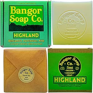 Bangor Soap Co. HIGHLAND Truly Natural Tallow, Coconut and Hemp Soap Bars (3-Pack) Review