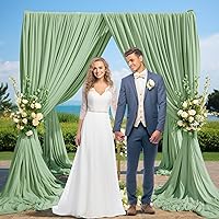 Suppromo Sage Green Backdrop Curtain 10ft x 10ft — image 3