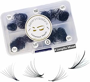 1000 Premade Volume Fans Mixed 4 Lengths CC D Curl Wispy Handmade Eyelash Extensions Review