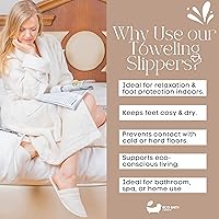 Eco Bath London Natural Toweling Slippers - Organic Cotton, Size S (6-7 Women/5-6 Men) — image 7