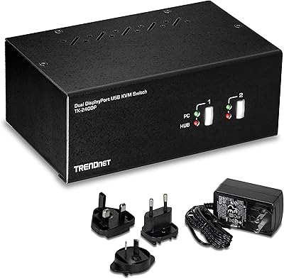 TRENDnet TK-240DP 2-Port Dual Monitor DisplayPort KVM Switch