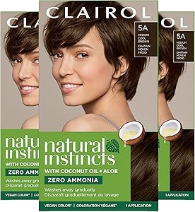Clairol Natural Instincts Demi-Permanent Hair Dye 5A Medium Cool Brown Pack of 3 Review