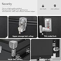 Icoget Portable Nail Table Desk with Rolling Wheels and Makeup Train Case — image 3