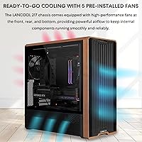 Lian Li LANCOOL 217 Walnut Wood Mid-Tower ATX Case — image 4