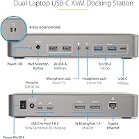 StarTech.com Dual-Laptop USB-C KVM Docking Station — image 3