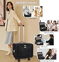 MONSTINA Rolling Makeup Train Case with 4 Wheels — image 5
