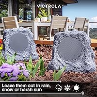 Victrola Outdoor Rock Speaker Pair - Solar Powered, Bluetooth — image 5