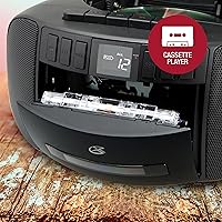 GPX BCA209B Portable Boombox with CD and Cassette Player — image 7