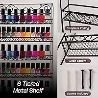 PANA 6 Tier Wall Mounted Metal Rack Shelf — image 3