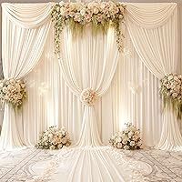 Tao-Ge Champagne 20ft x 15ft Wrinkle-Free Backdrop Curtain — image 9