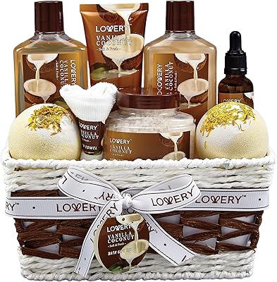 Lovery Vanilla Coconut 9 Piece Home Spa Set