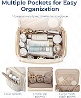 BAGSMART Travel Toiletry Bag, Camel — image 3