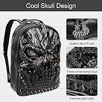 XUANNIAO 3D Skull PU Leather Backpack — image 4