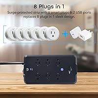 Geeni Smart Plug Power Strip 6-Outlet with USB Ports — image 8
