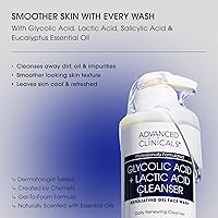 Advanced Clinicals Exfoliating Glycolic Acid & Salicylic Acid Face Wash + Vitamin C Facial Cleanser Set — image 2
