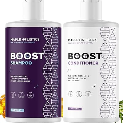 Maple Holistics Advanced Biotin Shampoo and Conditioner Set 16 Fl Oz
