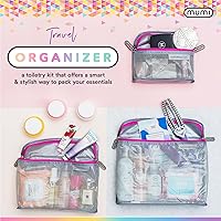 MUMI Travel Toiletry Bag Set of 3 – TSA Approved Clear Makeup Organizers — image 2