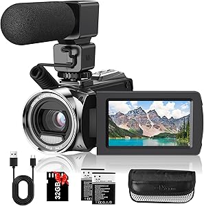 Rawiemy Video Camera Camcorder FHD 1080P 36MP Review
